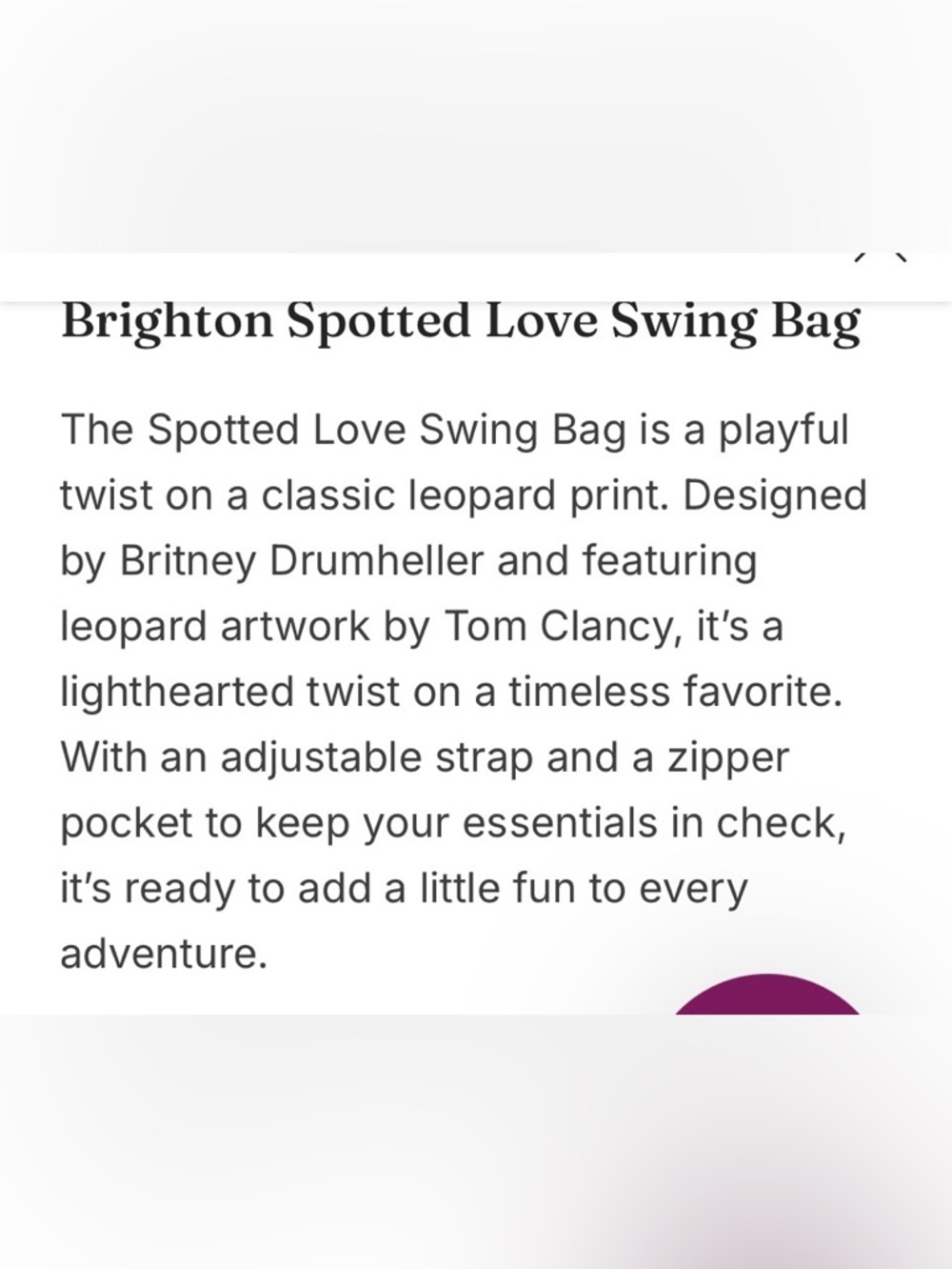 Love Brighton swing bag - Picture 5 of 6